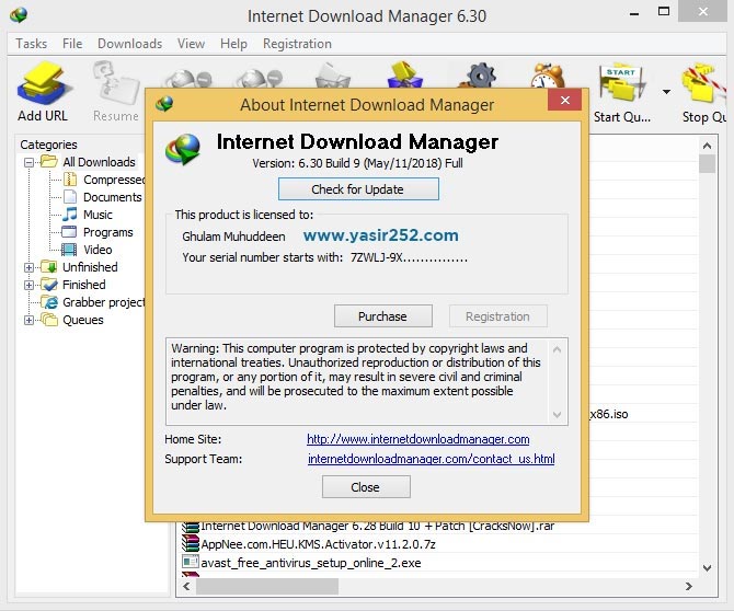 internet download manager serial key free download zip